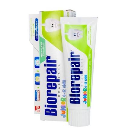 Biorepair Junior 75 ml - miętowa pasta do mycia zębów starszych dzieci, bez fluoru